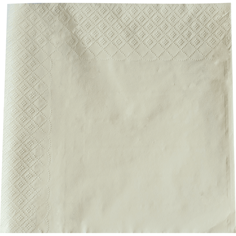 Serwetki składane 2-warstwowe KREMOWE 33x33cm 