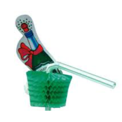 Słomki plastikowe do napojów z dekoracją SZAMPANY /A100