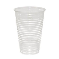Jednorazowy transparentny kubek do napojów zimnych i gorących 