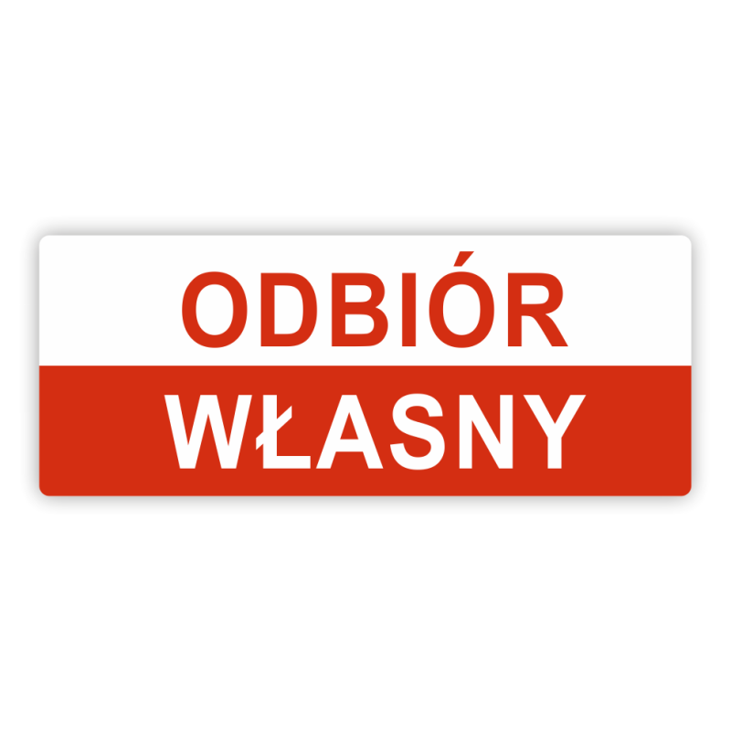 Etykieta logistyczna "ODBIÓR WŁASNY" rolka /A1000