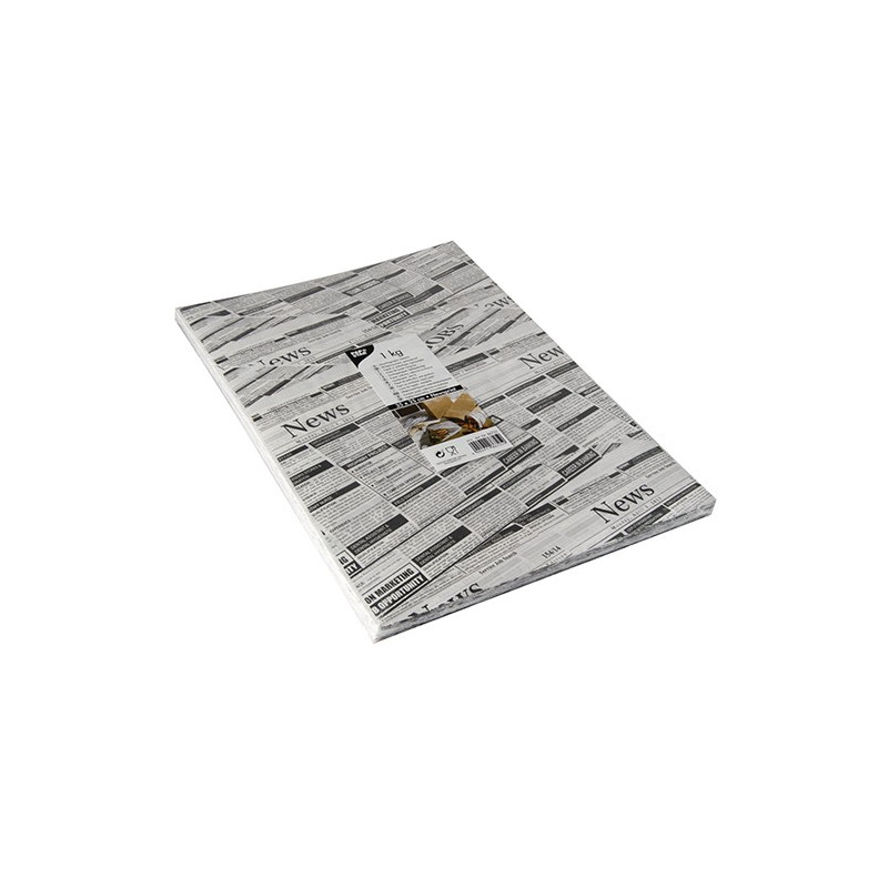 Papier pakowy biały "Newsprint" tłuszczo-odporny 1kg 