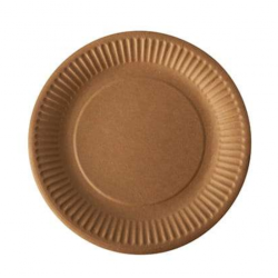 Talerz papierowy jednorazowy KRAFT Ø23 cm /A100