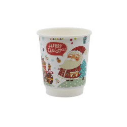 Kubek papierowy dwuwarstwowy świąteczny 250ml /