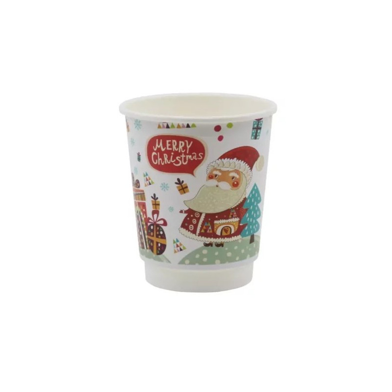 Kubek papierowy dwuwarstwowy świąteczny 250ml /