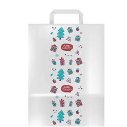 Torba papierowa z uchwytem płaskim ŚWIĄTECZNA /A250