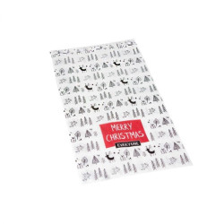 Torebka fałdowa z nadrukiem świątecznym MERRY CHRISTMAS /A1000