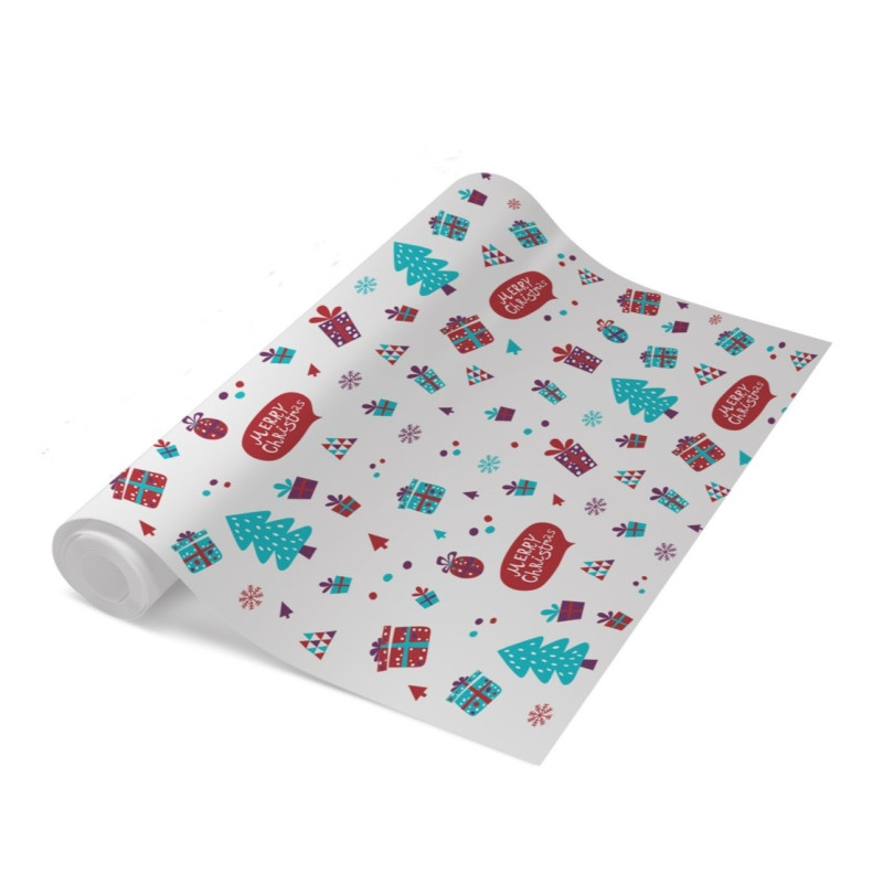 Papier pakowy z nadrukiem świątecznym 35 cm PE / rolka 10 kg
