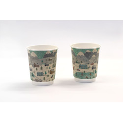 Kubek papierowy termiczny z nadrukiem WINTER 300 ml /A1000