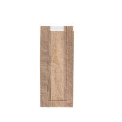 Torebka brąz 160x75/80x350 mm z okienkiem 