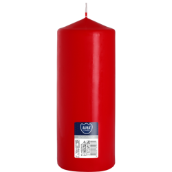 Czerwona świeca bezzapachowa - świeca bryłowa walec 70x150 mm 