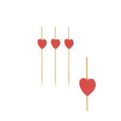 FINGERFOOD - bambusowe patyczki HEART 7 cm 