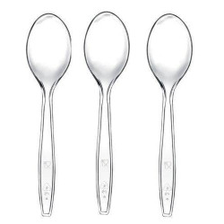 Plastikowa łyżka transparentna jednorazowa 