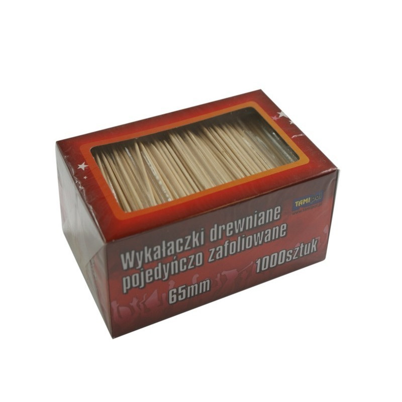 Wykałaczki higieniczne pakowane pojedynczo w folię 