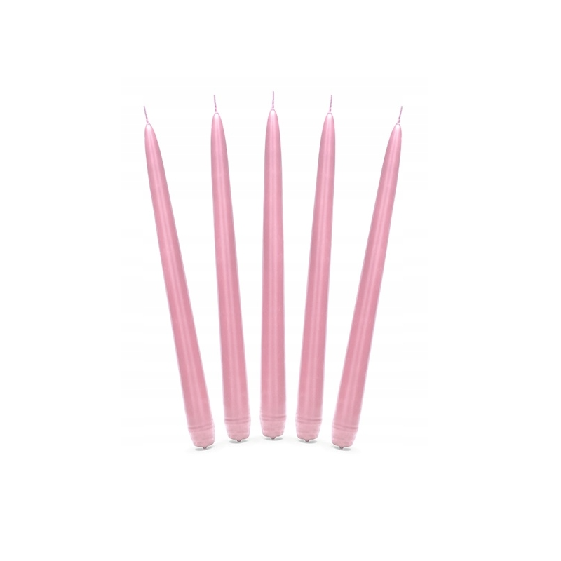 Świece stożkowe białe 