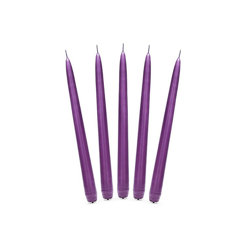 Świece stożkowe białe 