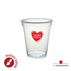Plastikowy kubek PET 250 ml z nadrukiem indywidualnym 