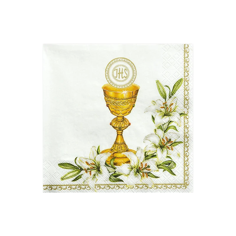 Serwetki komunijne z nadrukiem Kielich /A20 