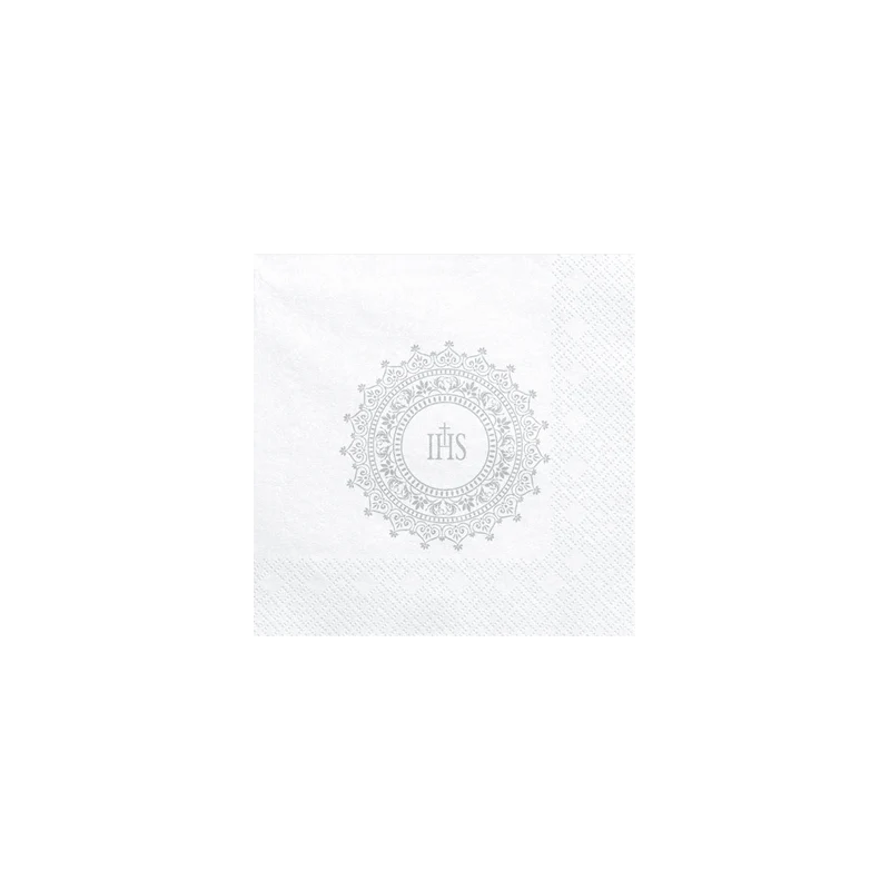 Serwetka komunijna biała z nadrukiem