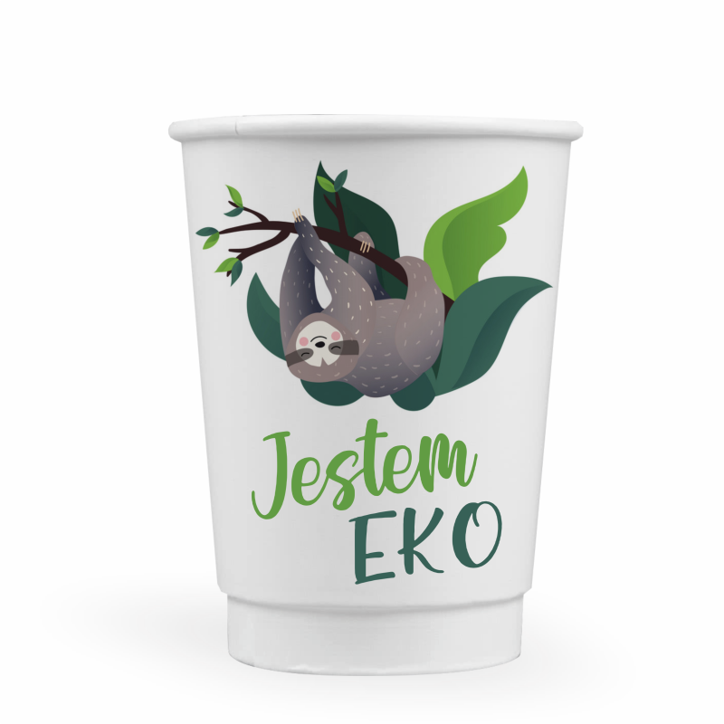 Biały kubek papierowy do kawy 180 ml