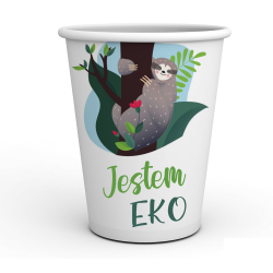 Ekologiczny kubek papierowy SLEEV bez opłaty SUP 300 ml 