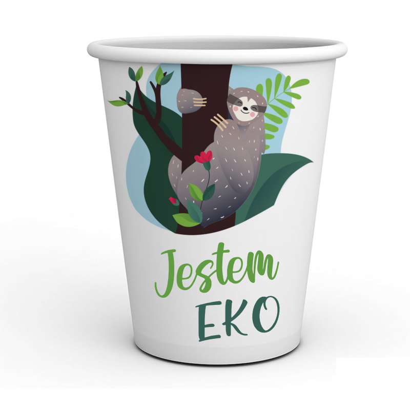 Ekologiczny kubek papierowy SLEEV bez opłaty SUP 300 ml 
