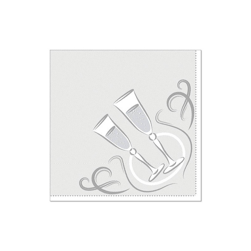 Serwetki składane 40x40 cm "ROYAL Collection" srebrne Festive Moments /A50