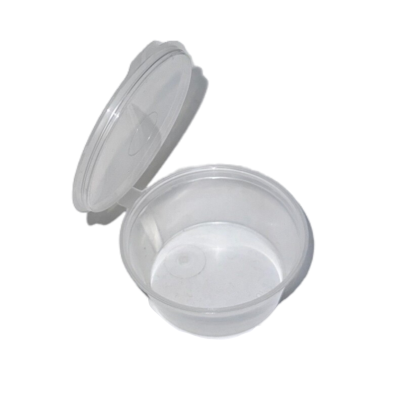 Kubek na sos SOSJERKA 120 ml z pokrywką na zawiasie - wielokrotnego użytku /A50