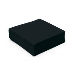 Serwetki składane 2-warstwowe CZARNE 33x33cm