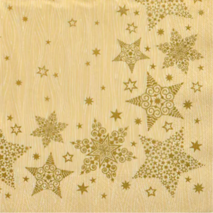 Serwetki dekoracyjne składane ŚWIĘTA kremowe /A20