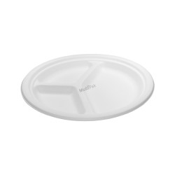 Ekologiczny talerz trójdzielny z trzciny cukrowej 26 cm 