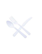 Sztućce jednorazowe plastikowe i drewniane